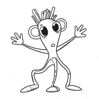 Funny Forky In A Crafty Pose Coloring Page 24182-19423