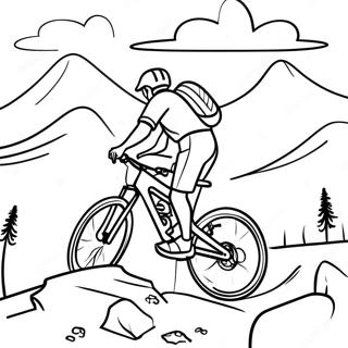 Mountain Biking Adventure Coloring Page 24462-19650