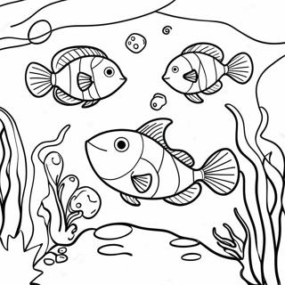 Colorful Underwater Scene Coloring Page 2542-2078