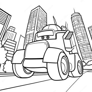 Tobot Racing In The City Coloring Page 25672-20618