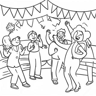 Celebration Party Scene Coloring Page 25831-20743