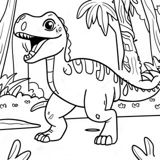 Indoraptor In A Jungle Coloring Page 25912-20819