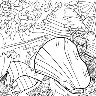 Seashell Coloring Page 2591-2114