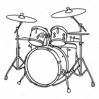 Drum Set Coloring Page 26031-20902