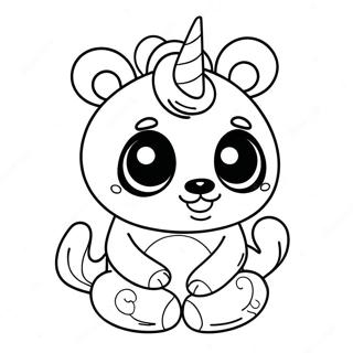 Unicorn Panda Coloring Page 26393-21188