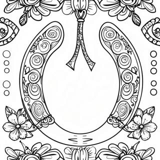 Good Luck Horseshoe Coloring Page 26773-21492