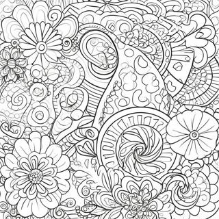 60s Retro Patterns Coloring Page 26963-21644