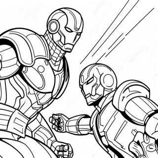 Fierce Ultron Battle Coloring Page 27264-21895