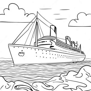 Majestic Britannic Ocean Liner Coloring Page 27294-21902