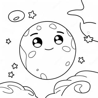 Luna And Earth In The Night Sky Coloring Page 28274-22662