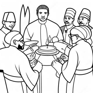 Kwanzaa Celebration Coloring Page 2836-2302