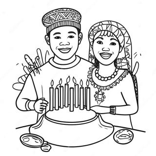 Kwanzaa Celebration Coloring Page 2836-2303