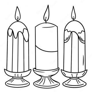 Festive Kwanzaa Candles Coloring Page 2837-2305