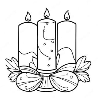 Festive Kwanzaa Candles Coloring Page 2837-2306