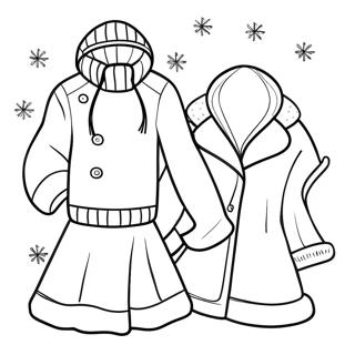 Winter Clothes Coloring Page 28383-22748