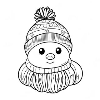 Cozy Winter Hat Coloring Page 28384-22753