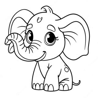 Cute Horton The Elephant Coloring Page 28434-22785