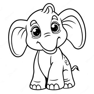 Cute Horton The Elephant Coloring Page 28434-22788