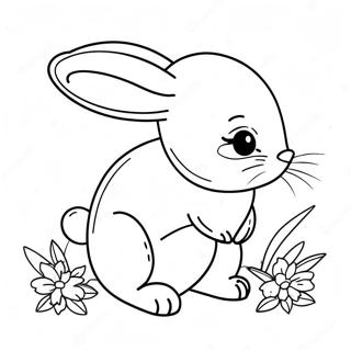 Realistic Bunny Coloring Page 28463-22813