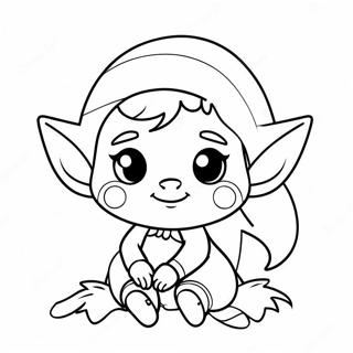 Cute Elf Coloring Pages