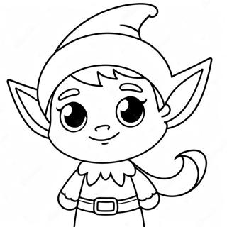 Cute Elf Coloring Page 28563-22887