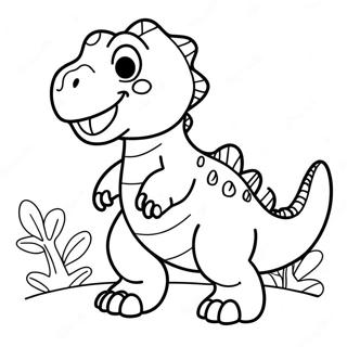 Cute T Rex Roaring Coloring Page 2857-2327