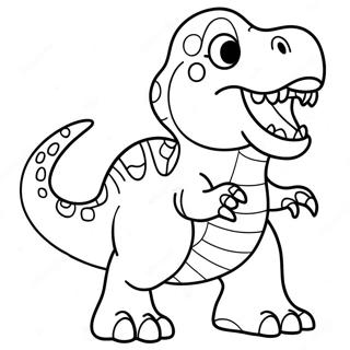 Cute T Rex Roaring Coloring Page 2857-2328