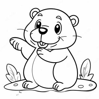Cute Beaver With A Big Smile Coloring Page 28974-23218