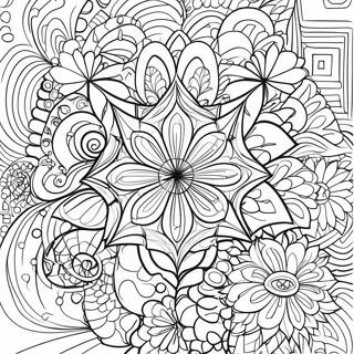 3d Geometric Optical Illusion Coloring Page 2897-2357