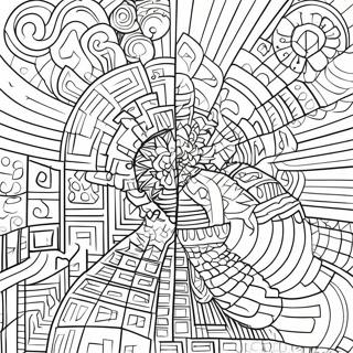 3d Geometric Optical Illusion Coloring Page 2897-2360