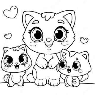 Cute Talking Angela With Friends Coloring Page 29194-23391