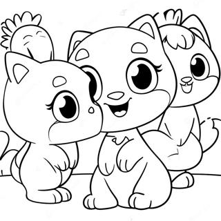 Cute Talking Angela With Friends Coloring Page 29194-23392