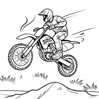 Cool Dirt Bike Stunt Coloring Page 292-237