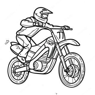 Cool Dirt Bike Stunt Coloring Page 292-239