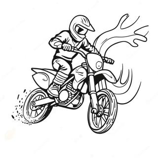 Cool Dirt Bike Stunt Coloring Page 292-240