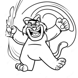 Taz With Spinning Tornado Coloring Page 29524-23654