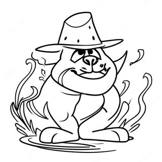 Taz With Spinning Tornado Coloring Page 29524-23655