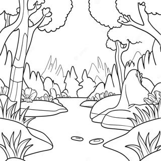 Side By Side Nature Scene Coloring Page 29644-23751