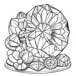 Sparkling Gemstones Coloring Page 29694-23790