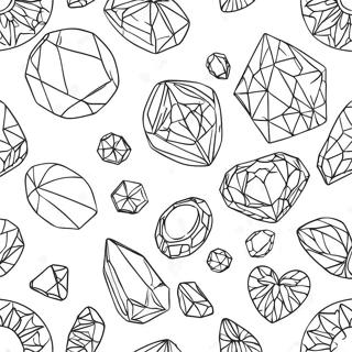 Sparkling Gemstones Coloring Page 29694-23791