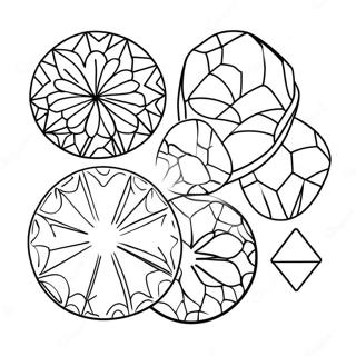 Sparkling Gemstones Coloring Page 29694-23792