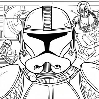 Detailed Phase 2 Clone Trooper Armor Coloring Page 29734-23821