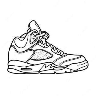 Jordan 5 Sneaker Coloring Page 30153-24151