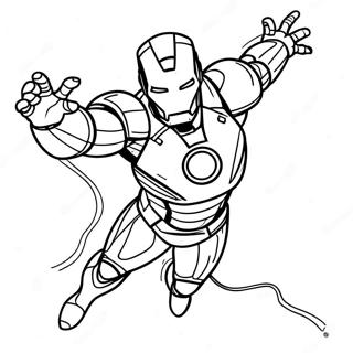 Iron Man Flying Coloring Page 3017-2459