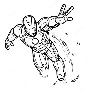 Iron Man Flying Coloring Page 3017-2460