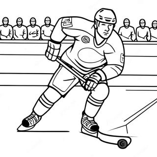 Hockey Player Skating Fast Coloring Page 301-244