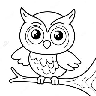 Cute Cartoon Owl Coloring Page 30524-24464