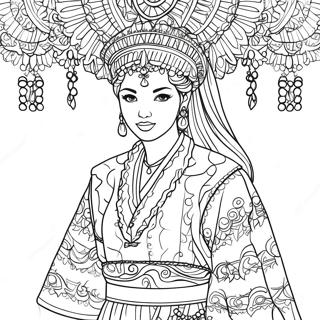 Traditional Clothing Coloring Page 30664-24562