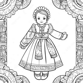 Traditional Clothing Coloring Page 30664-24563