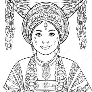 Traditional Clothing Coloring Page 30664-24564